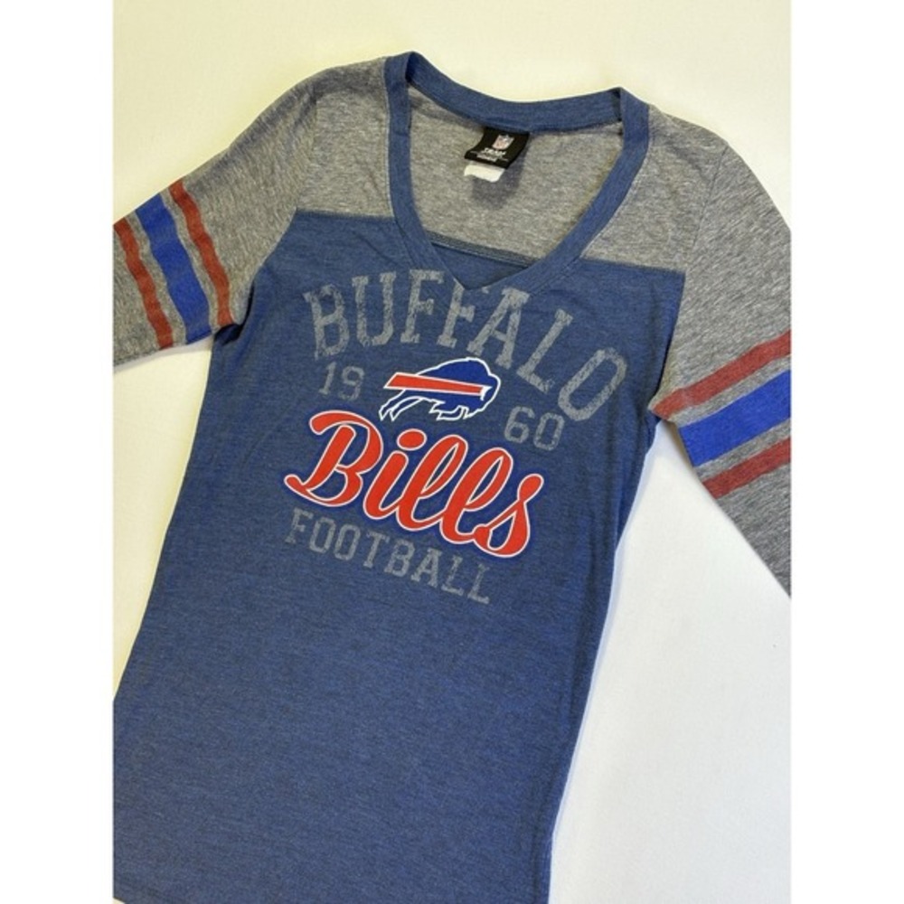 Buffalo Bills NFL Women's Long Sleeve T-Shirt‎ Size M Blue Red Gray - Picture 4 of 6